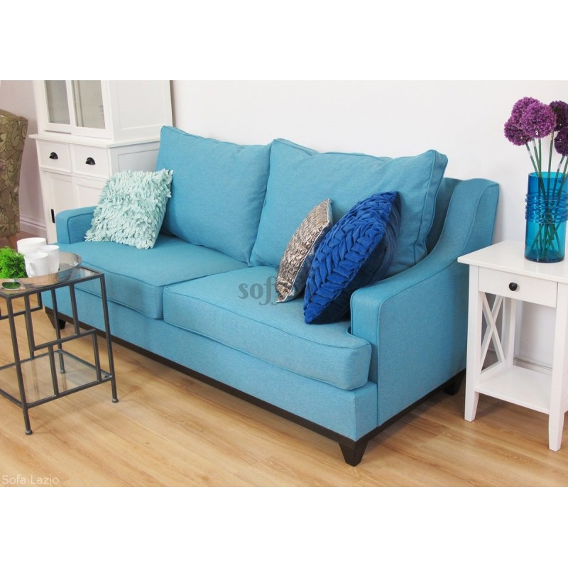 Klasyczna błękitna sofa Lazio