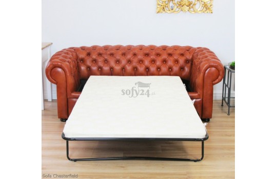 Sofa chesterfield z funkcją spania 