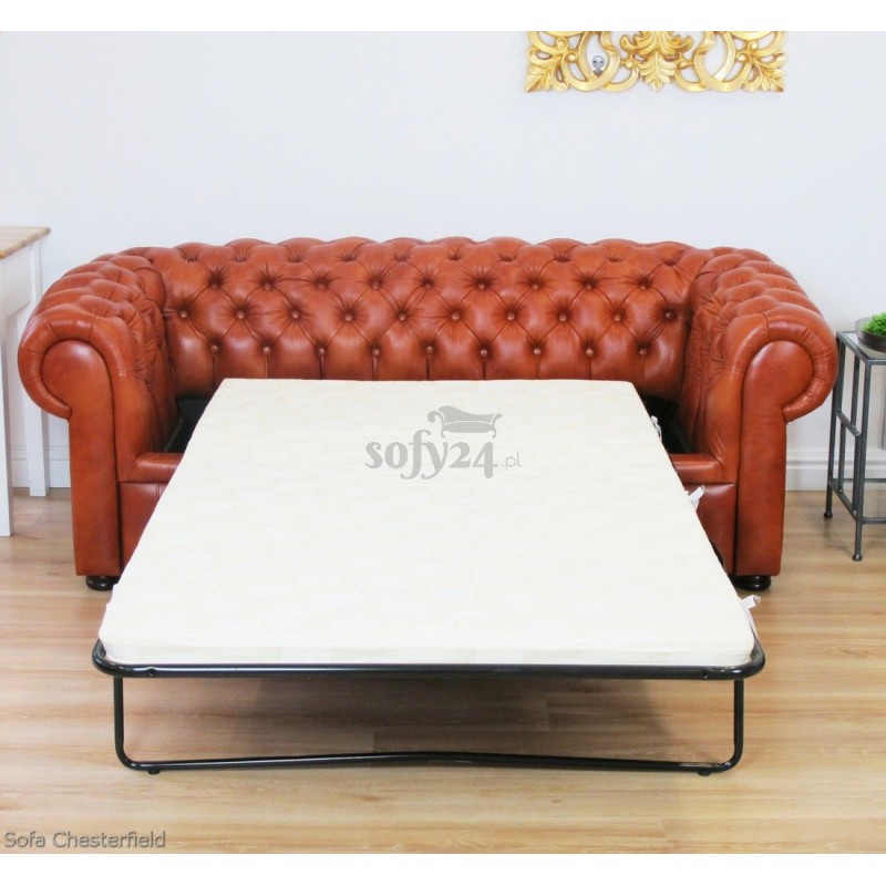 Sofa chesterfield z funkcją spania 