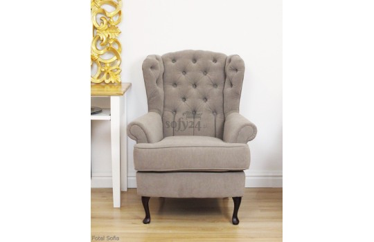 Klasyczny fotel uszak Sofia