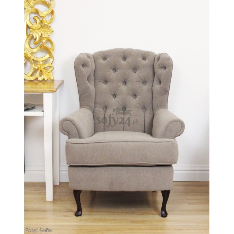 Klasyczny fotel uszak Sofia