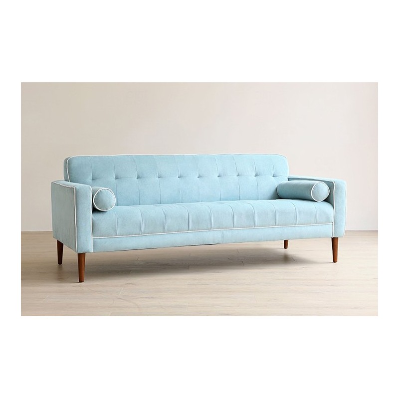 Niebieska sofa w stylu skandynawskim Lian