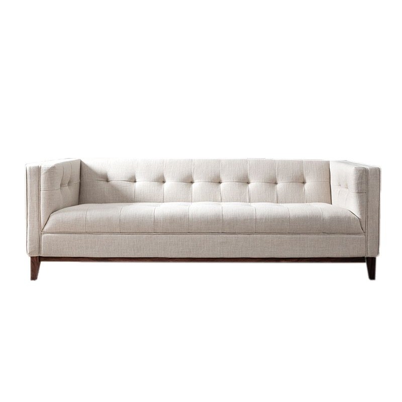 Nowoczesna beżowa pikowana sofa Malaga Nowoczesna beżowa pikowana sofa Malaga