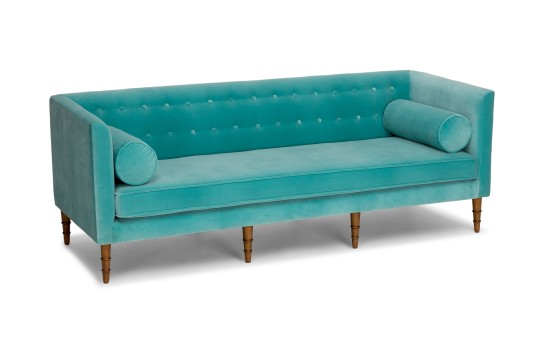 Błękitna nowoczesna sofa Aura