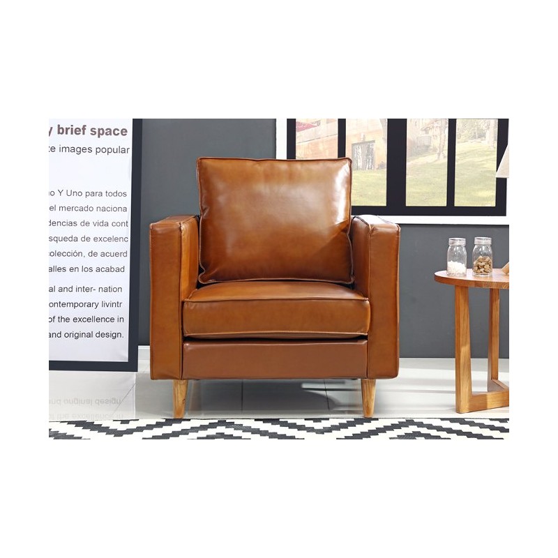 nowoczesny brązowy fotel Iza