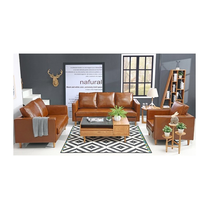 Brązowe meble w salonie Iza