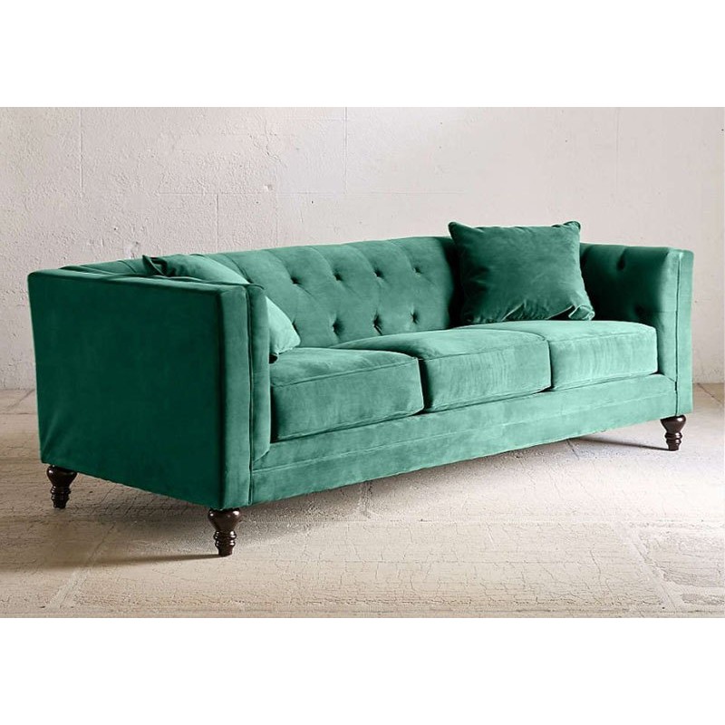 Zielona pikowana kanapa Doria 