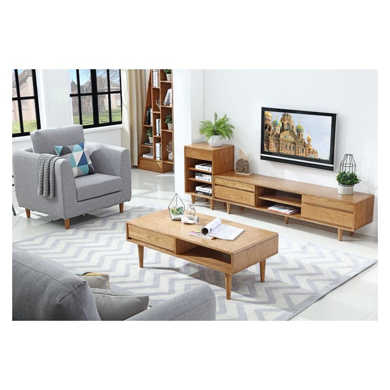 Skandynawski salon z fotelem 