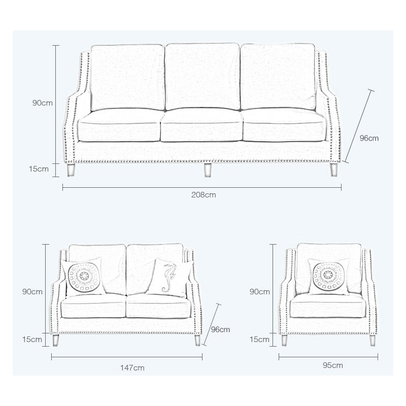 Daria - klasyczna kanapa do salonu na wymiar