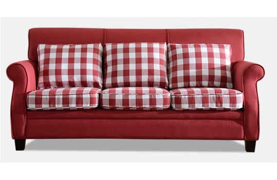 Czewona sofa Orlean od przodu 