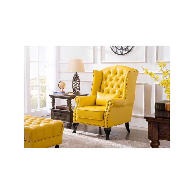 żółty fotel królewski Kordian