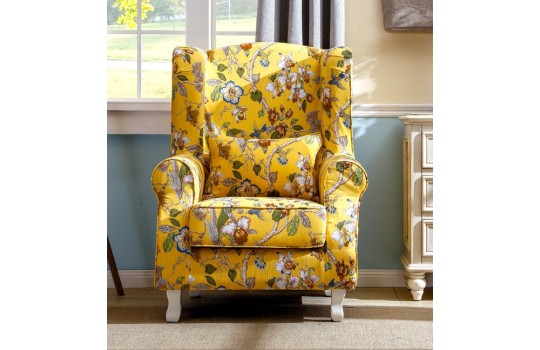 Fotel w żółte kwiaty Boden