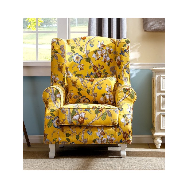 Fotel w żółte kwiaty Boden