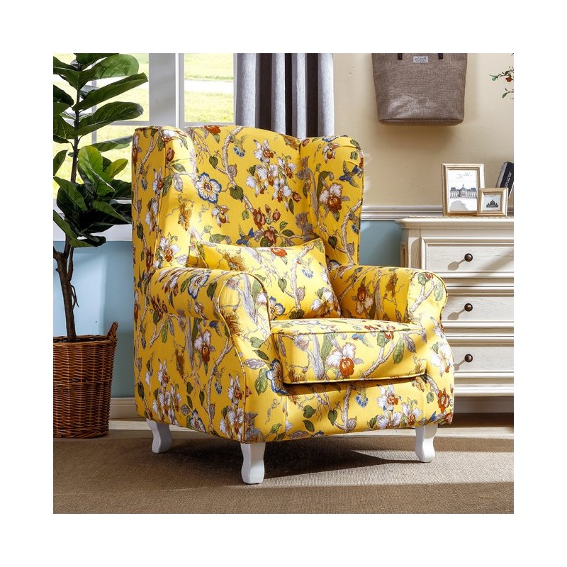 Fotel klasyczny żółty Boden