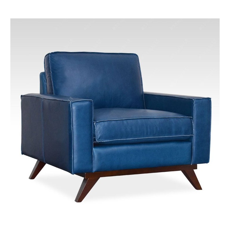 Fotel z drewnianą podstawą Opal 