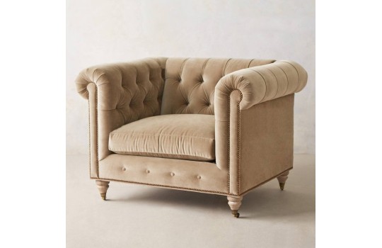 Fotel w stylu chesterfield Bran 