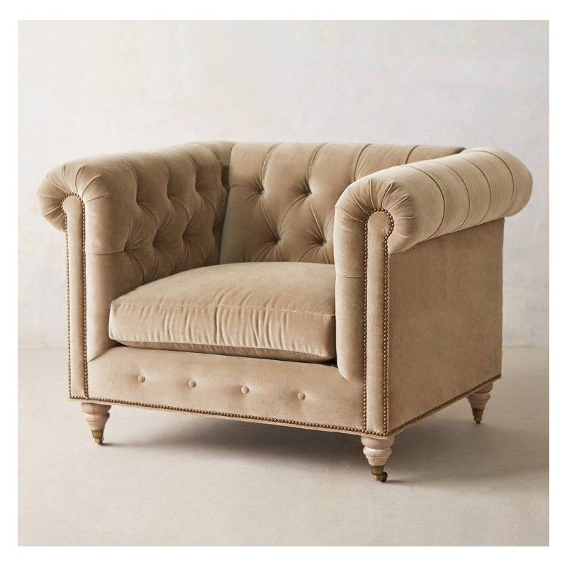 Fotel w stylu chesterfield Bran 