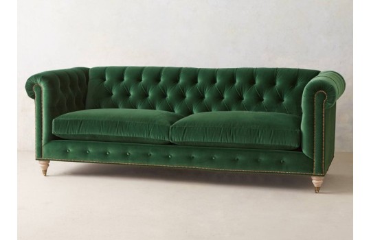 Zielona sofa chesterfield Bran 200 cm