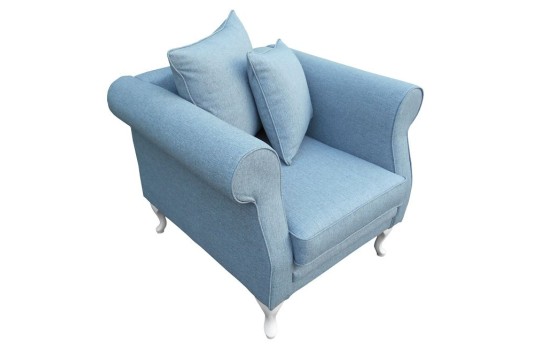 Niebieski klasyczny fotel Monroe