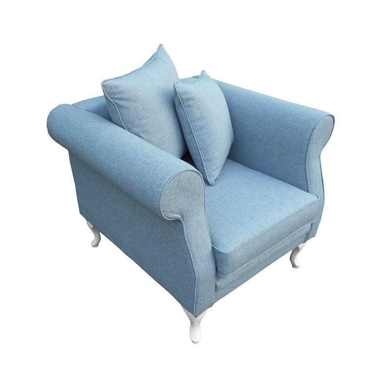 Niebieski klasyczny fotel Monroe