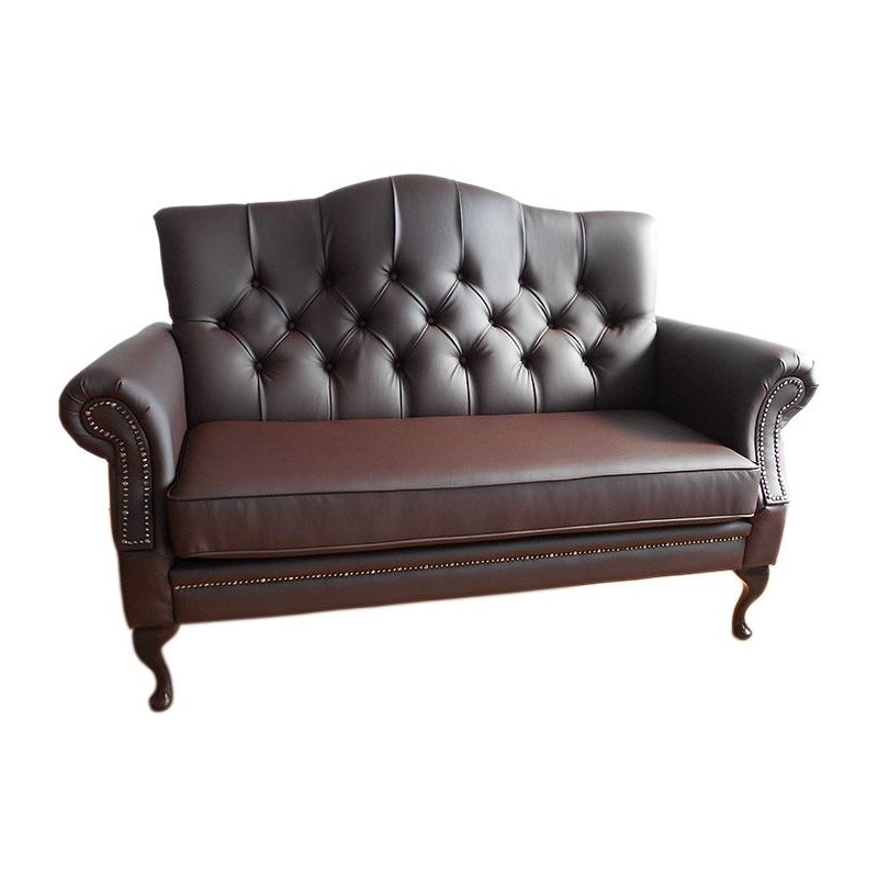 Skórzana kanapa w stylu chesterfield Arligo 150 cm 