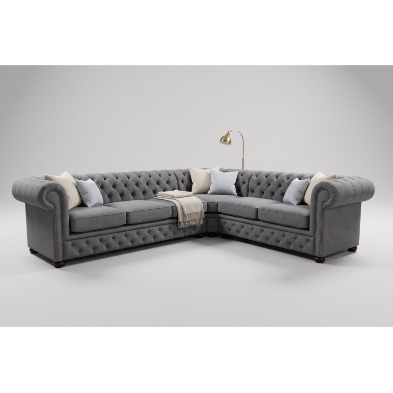 Duży narożnik chesterfield Marlon 300x200 cm