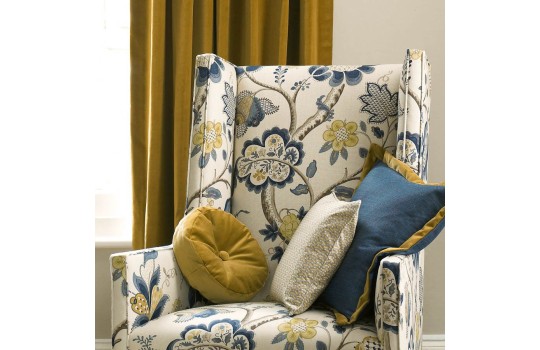 Fotel Selen w tkaninie firmy Sanderson 