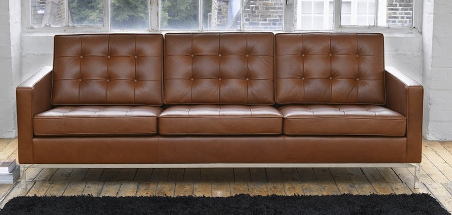 Nowoczesna sofa w skórze naturalnej