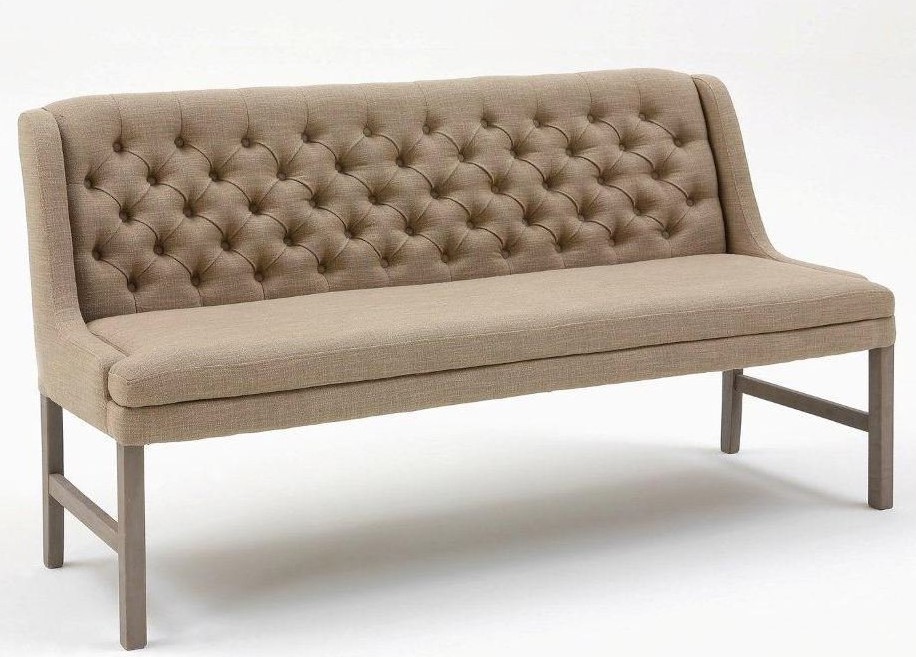 Ławka pikowana z oparciem Mobi