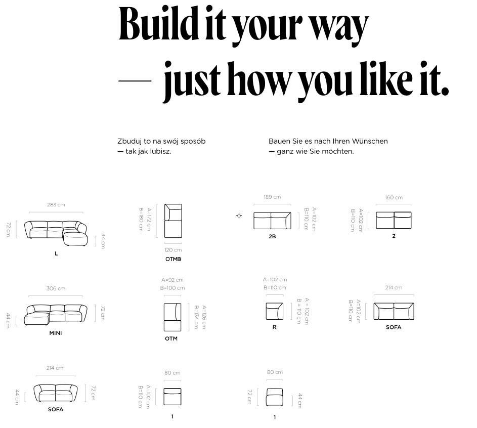 Moduły narożnika Roberto