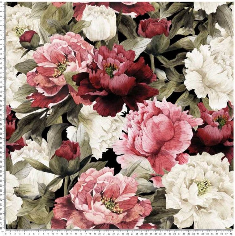 welur-tapicerski-piwonie-kwiaty